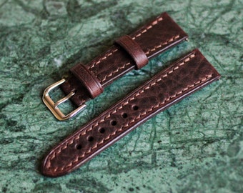 Handgjort "Klassiskt" klockarmband | Specialdesignat vintagearmband, läderarmband | 17 mm 18 mm 19 mm 20 mm 21 mm 22 mm 23 mm 24 mm | Lyxigt armband