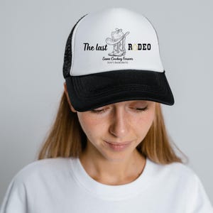 The Last Rodeo Bachelorette Trucker Hats, Western Bride Squad Hats, Cowgirl Bachelorette Party Favors, Custom Bridal Party Hats
