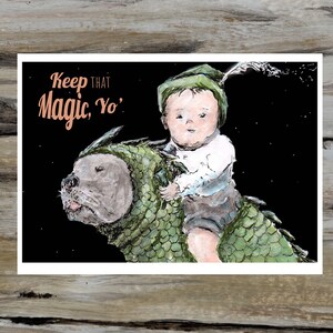 Carte postale mignonne pour bébé et chien