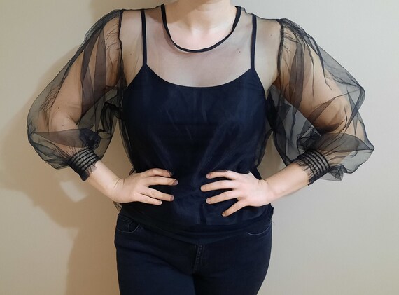 Puff Sleeve Top Sheer Puff Sleeve Top Sewing Pattern PDF - Etsy