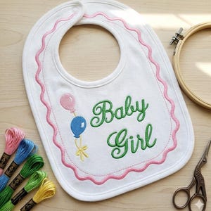 Set di disegni da ricamo per bavaglini per bambini / Formato VP3 (download digitale)