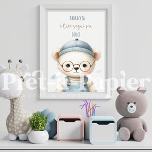 3 Carteles Oso Grillo y Conejito para Habitaciones Infantiles - Descarga Digital | Linda y Moderna Decoración con frase motivadora