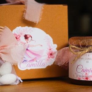 Bomboniera Miele Personalizzata - Vasetto miele artigianale per matrimonio, battesimo, comunione, cresima
