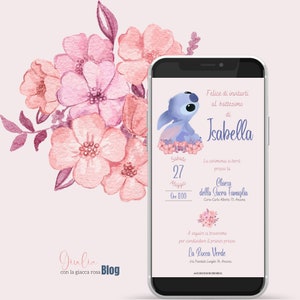 Partecipazioni Disney digitali per battesimo comunione cresima o compleanni.