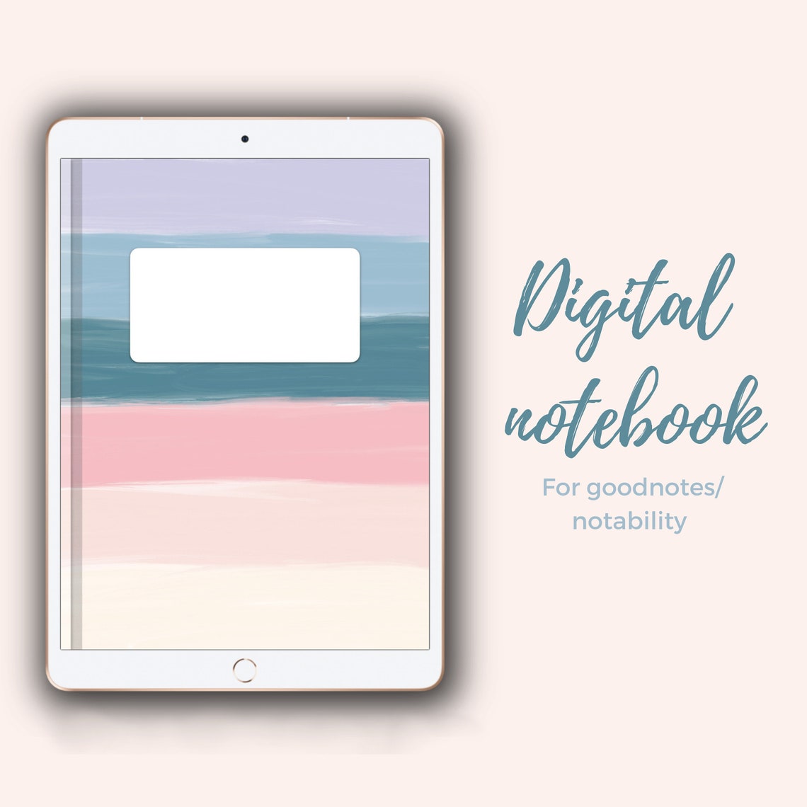 Digital Notebook for Goodnotes With Clickable Tabs, iPad Notebook With ...