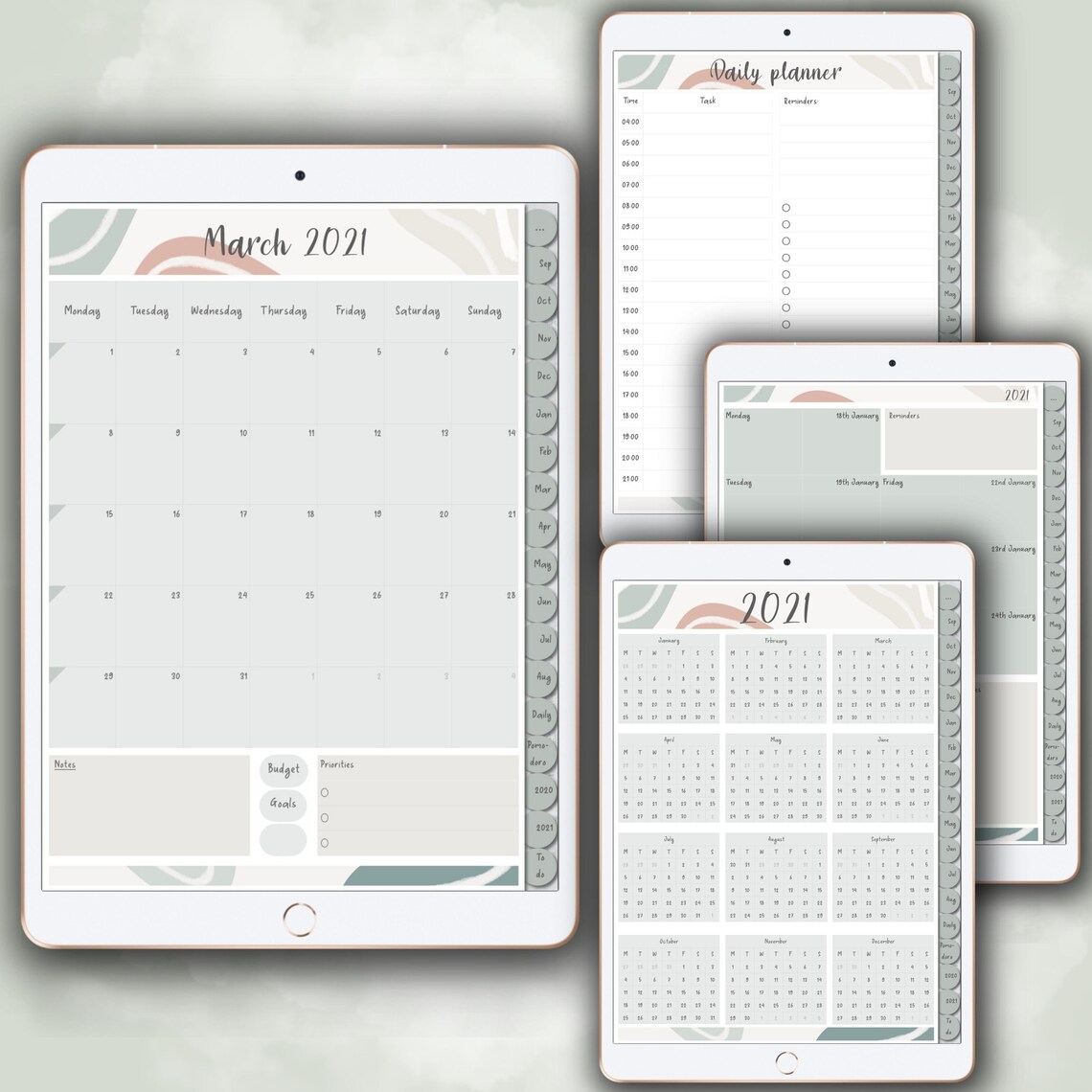 2021 Dated Digital Weekly Uni Planner Goodnotes 2021 Etsy