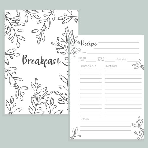 Printable A4 Recipe Cards and Recipe Book Dividers Printable - Etsy