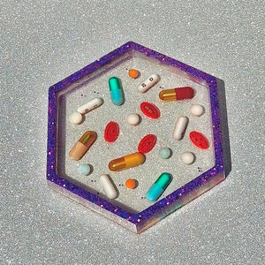 pill tray, resin pill tray, chill pill trays, nurse gifts, custom storage