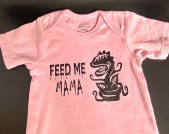 Audrey 2 onesie, little shop of horrors shirt, spooky baby clothes, goth baby, Venus fly trap kids shirt