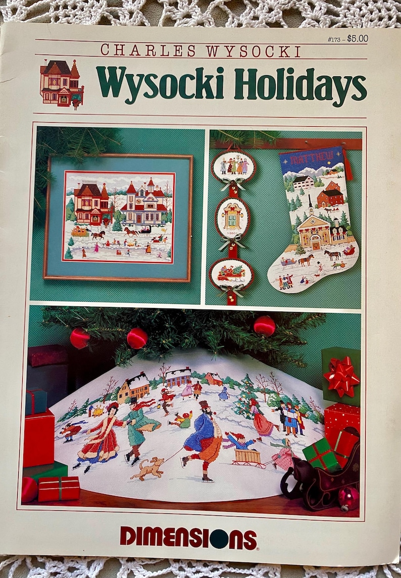 Stocking Template Ice Rink Wysocki Holidays - Christmas Cross Stitch Patterns - Dimensions ...