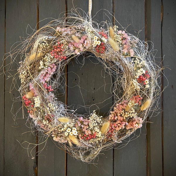 Dry flower wreath "Camillo", dry wreath, door wreath, wall wreath, boho wreath, approx. 40 cm