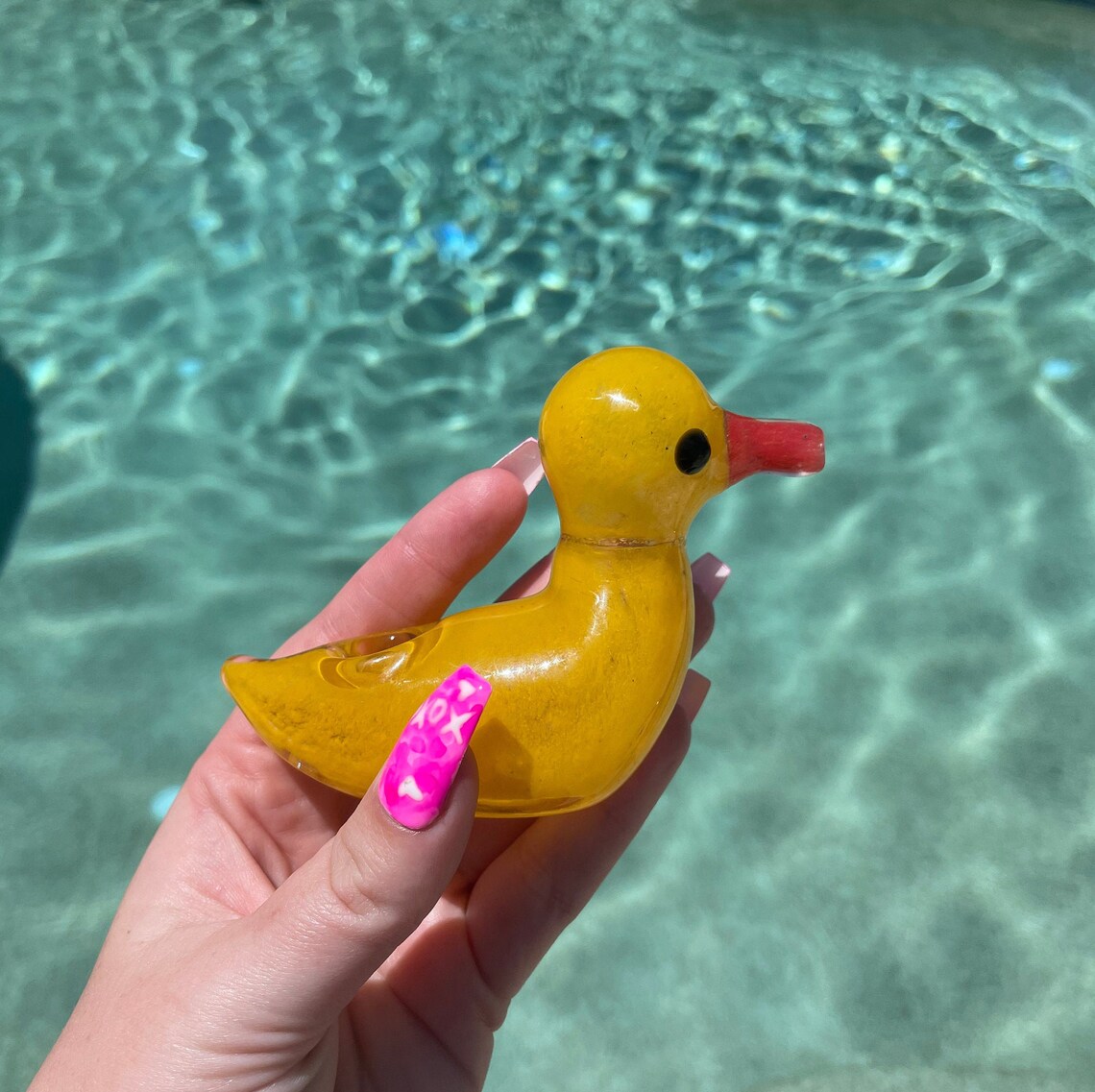 Rubber Ducky Pipe Glass Rubber Ducky Pipe Duck Pipe Etsy