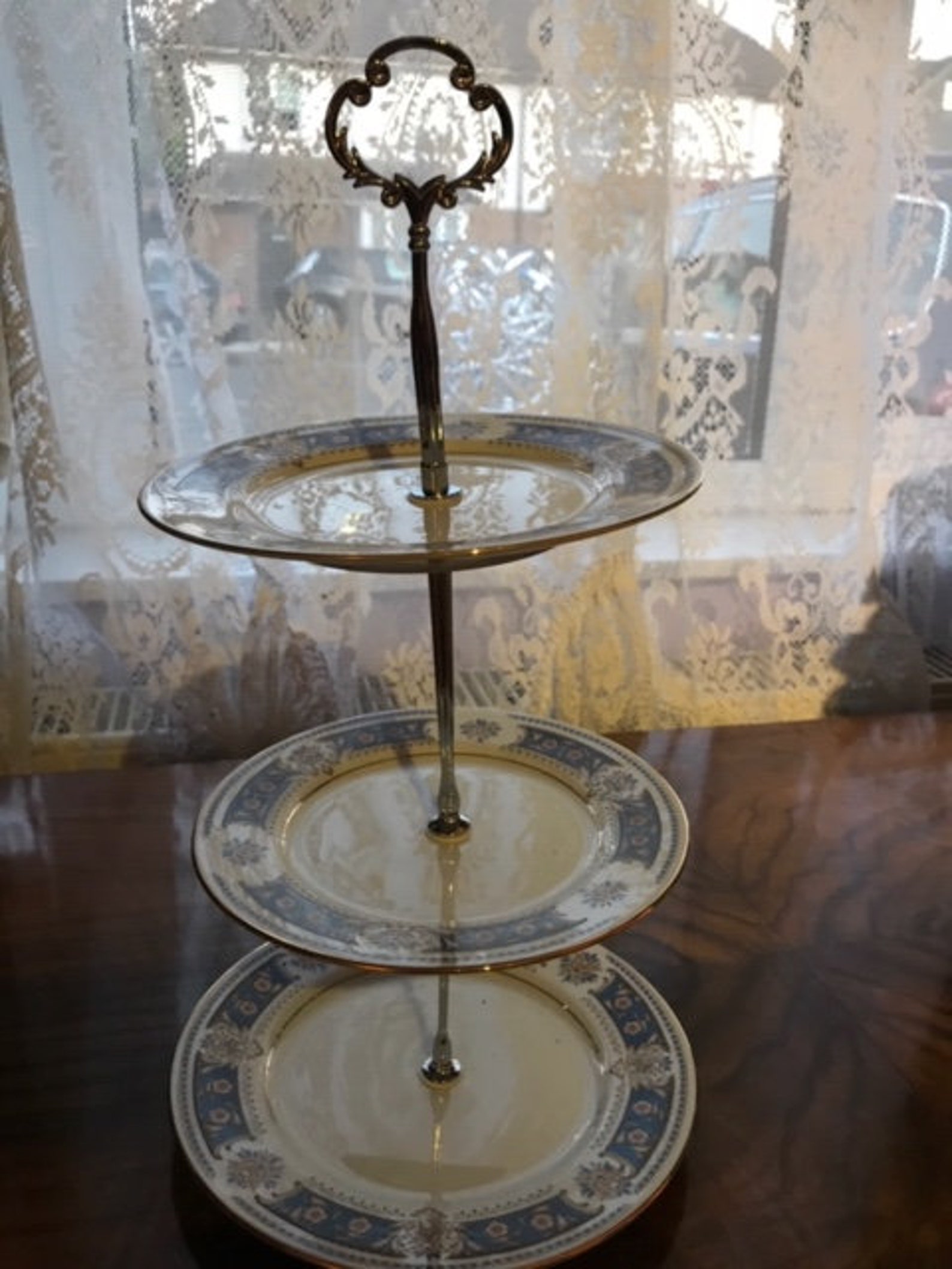 Three beautiful cake stands made from original Japan Kojima Etsy