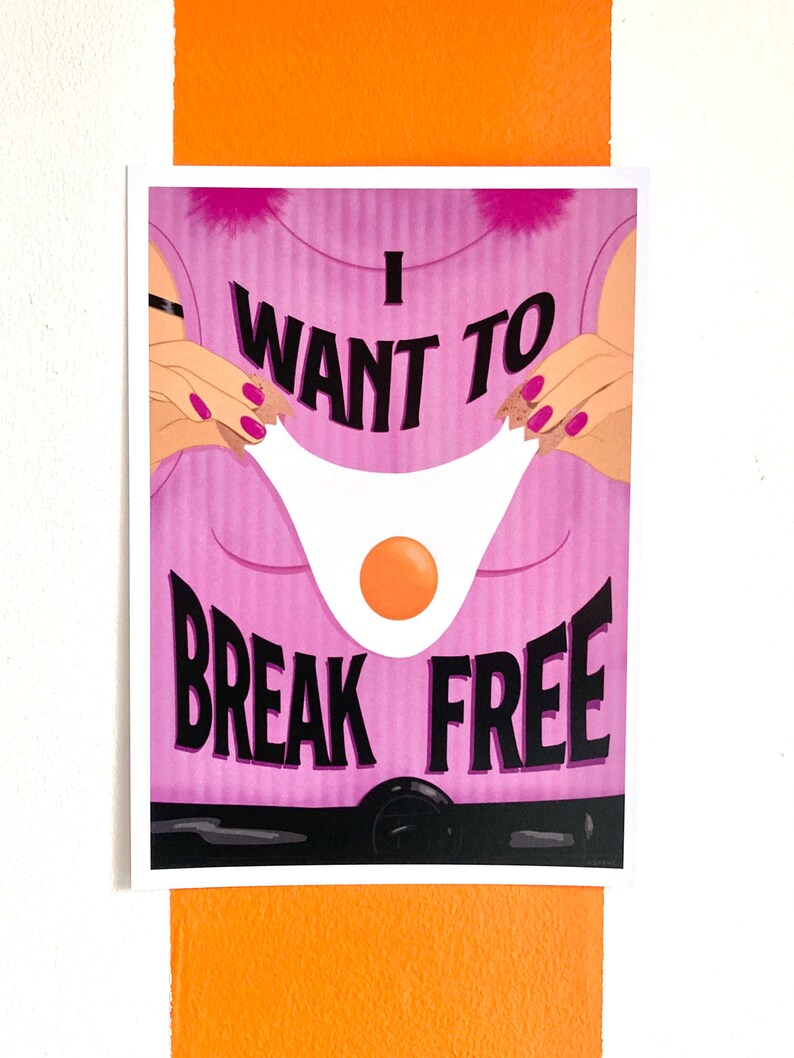 I Want To Break Free A5 Kunstdruck Etsy