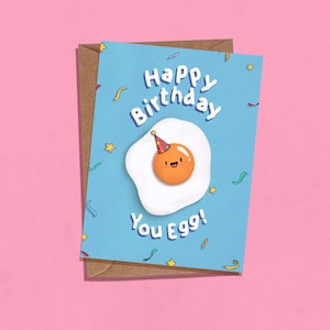 Feliz cumpleaños huevo / tarjeta de felicitación