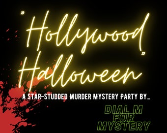 4-6 Player HOLLYWOOD HALLOWEEN Murder Mystery Party Downloadable Pack for All Occasions