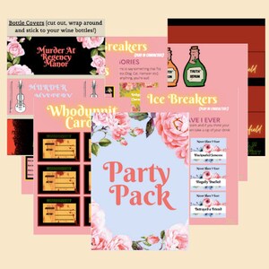 6-10 Player Regency Themed Murder Mystery Party — "Murder at Regency Manor" — Downloadable Pack for All Occasions image 2