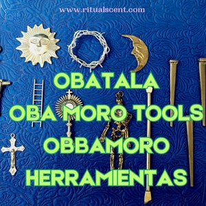 Obatala Oba Moro Tools Herramientas Obbamoro orisha funfun sopera statue figurine bracelet silver Ochagrinan Oduduwa Oshanla Ori Yembo Oddua