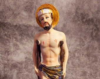 Estatua de San Lázaro Estatuilla de San Lázaro Babalu Aye Omolu Obaluaye estatua de resina orisha católica San Lázaro Sakpata Nana Nanu el viejo estatua