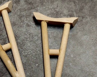 Crutches San Lazaro Babalu Aye Asohano Saint Lazarus Muletas Viejo orisha tools tinaja nana buruku afra nanu nanume sopera aha ja beads