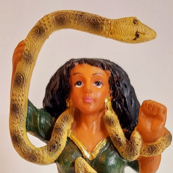 Santa Marta Dominadora 9 inch statue St Saint Martha Dominator Mami Wata anima sola goddess snake statue Vodou hoodoo Catholic altar palo