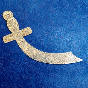Obatala Ayaguna Schwert Scimitar Messer ALFAnje Orisha Funfun Ochagrinan Oduduwa Oshanla Ori Yembo Orisha Werkzeuge Krone Statue Perlen Oduduwa