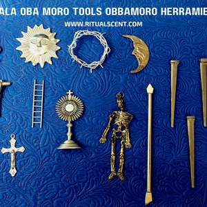 Obba Moro Obatala Tools Herramientas Obbamoro orisha funfun sopera statue figure bracelet silver Ochagrinan Oduduwa Oshanla Ori Yembo Oddua