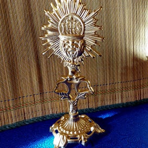 Santisimo bóveda Gold Stehendes Kruzifix Spiritismus Misa espiritismo kardec Jesus Kreuz Kirche Heiliger