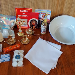 Boveda Set Misa Espiritual Spiritual Mass altar set quality complete bundle Espiritismo Spirit guide cleansing Santeria Kardec Prayer Anil