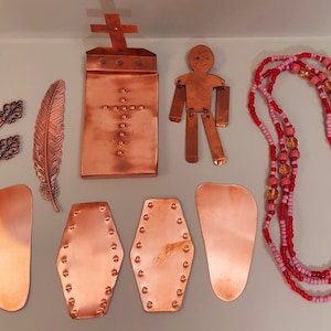 Orisha Yewa 9 Tool Set cobre Yewa Yeggua Oddua Oshanla Herramientas de Yewa Cobre ocha Babalu Oshanla Oshumare Nana Buruku Olokun Boromu