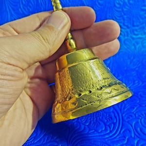 Brass Oshun Bell 5 Inches - goddess, polished campana for Osun - Ochun - Osun anya bata maraca iyawo ocha Lucumi ifa agogo Ifa orisa Bronze