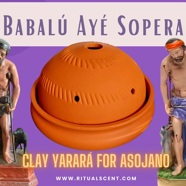 Babalu Aye Sopera - Yarara Asojano - San Lazaro sopera clay barro (Grande) Sakpata vessel tureen Omolu Obaluaye Arara cazuela Saint Lazarus