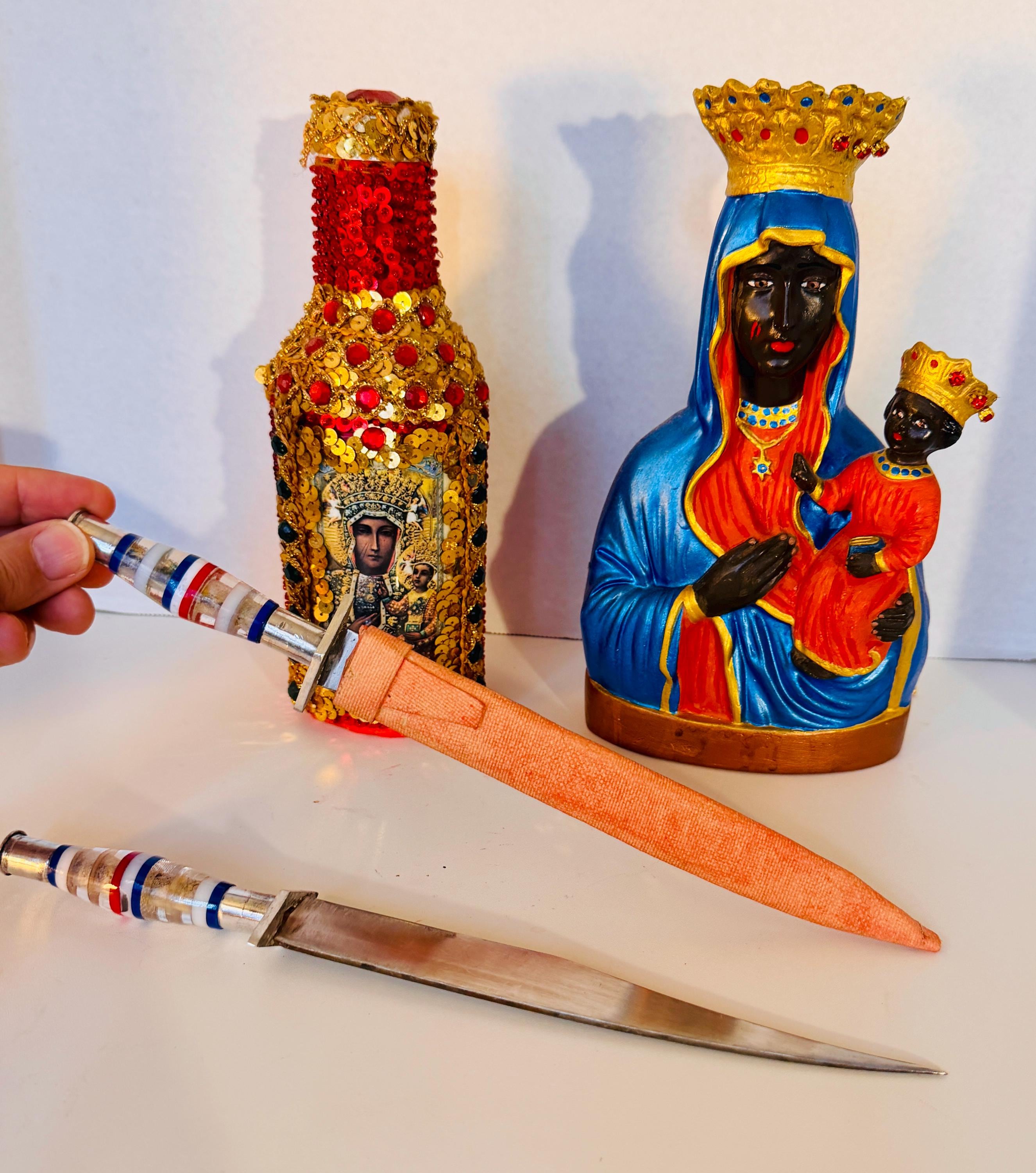 Ezili Dantò Ponya 13–14 Inch Haitian Vodou Ceremonial Blade With Sheath ...