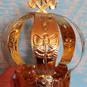 Shango Crown Chango batea axe brass corona oshe piedra rayo thunder sword hacha bronze Santeria herramienta Lucumi Sango Xango Aganju dada