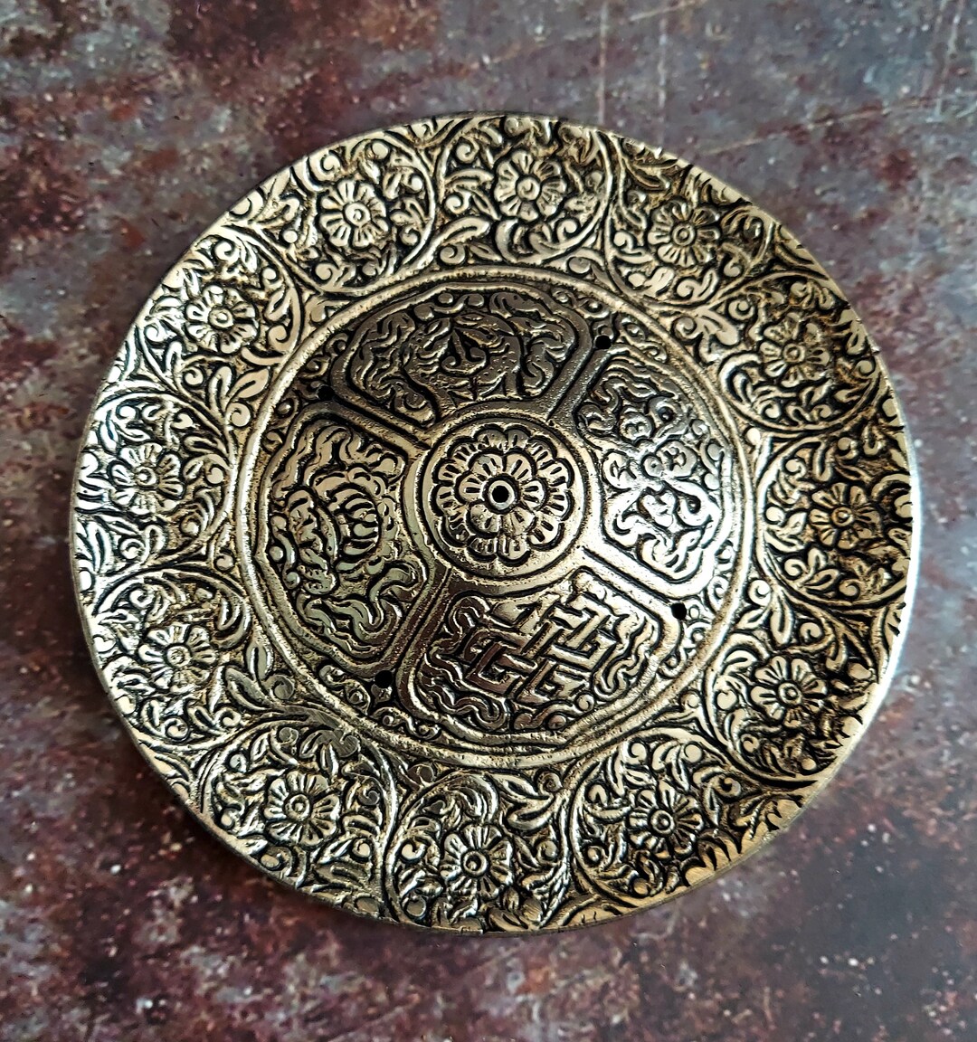 Silver Incense Stick Holder Indian Metal Filigree Joss Stick Burner