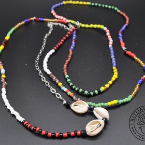 Collier Palo Collier Bandera drapeau pour les Nkisi du Mayombe, Palero Monte Kongo Congo Collier eleke collier santeria Ifa Bakongo Vodou