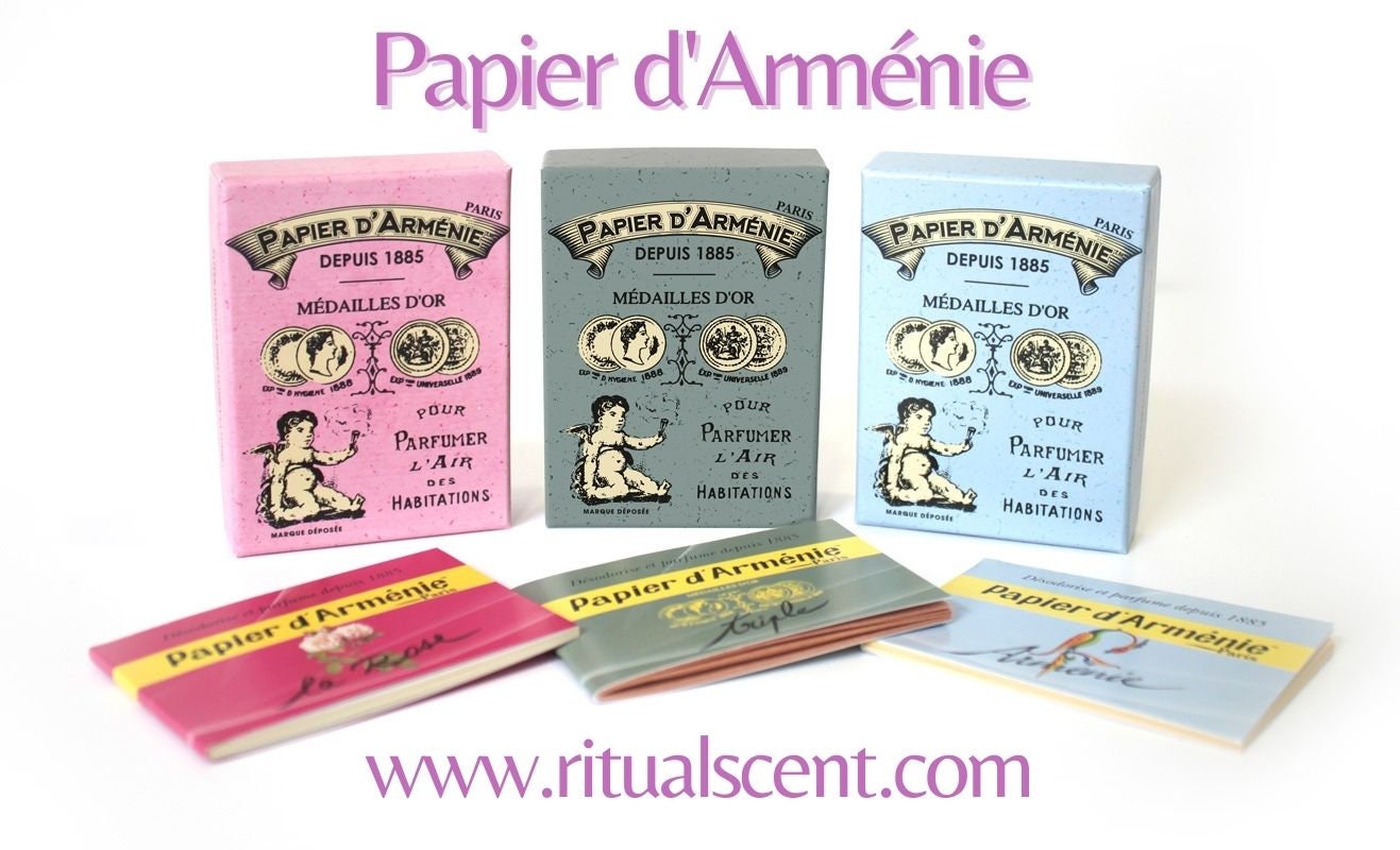 Papier d'Armenie, Natural Room Deodorizer, Incense Paper, Benzoin, 2  Booklets