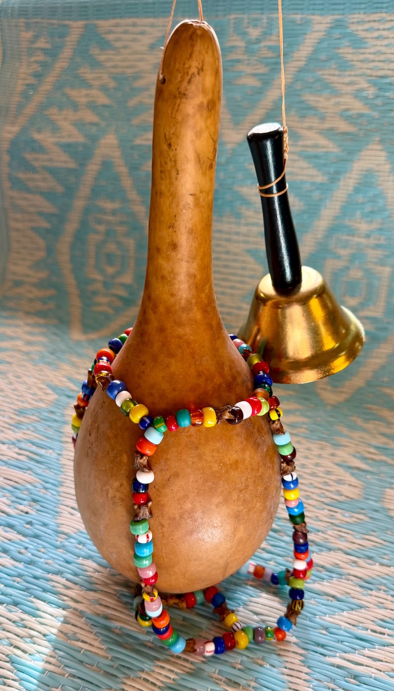 Ason for Houngan Manbo Asson Zo Koulev Haitian Vodou Priest Glass Beads ...