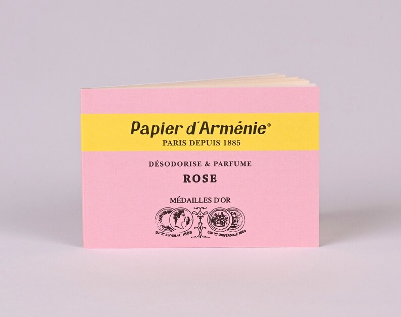 Papier D'Arménie Rose - Lot De 3 Carnets | Parfum Oriental à La Rose | Purification D'Ambiance | Maison Harmonieuse