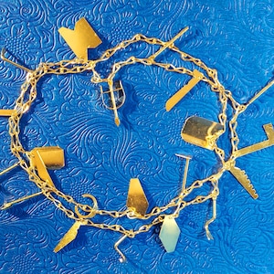 Oshun Ashaba Kette Gold Werkzeuge Orisha Yoruba Logun Ede Osun Oshogbo Ogun Yemaya Pinaldo bronze Machete Ocha Oxum Logunede Ponda Statue ilde
