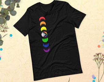 Pride Moon | Vertical | Premium Short-Sleeve Unisex T-Shirt | LGBT+ | Equality | Unique Gift
