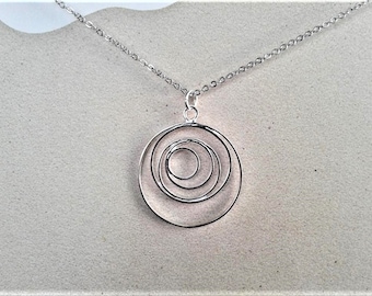 Silver Spiral Necklace