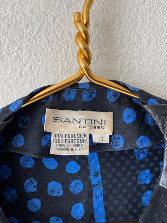 Santini silk boxy top//size medium//black - image 7