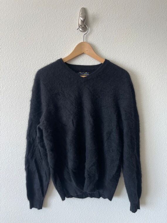 Vintage 2-Ply Cashmere Club Room sweater// black// si… - Gem