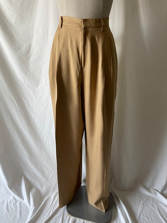 Vintage Ellen Tracy silk relaxed fit trousers// c… - image 5