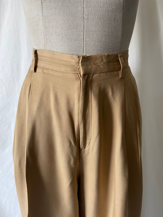 Vintage Ellen Tracy silk relaxed fit trousers// c… - image 7