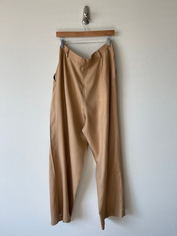 Vintage Ellen Tracy silk relaxed fit trousers// c… - image 2