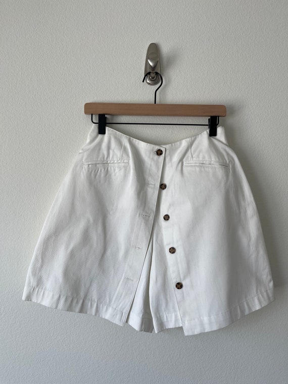 90s Dress Barn white cotton skort// size: 8