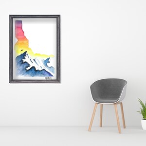 Idaho Strike Eagle Watercolor Art Print