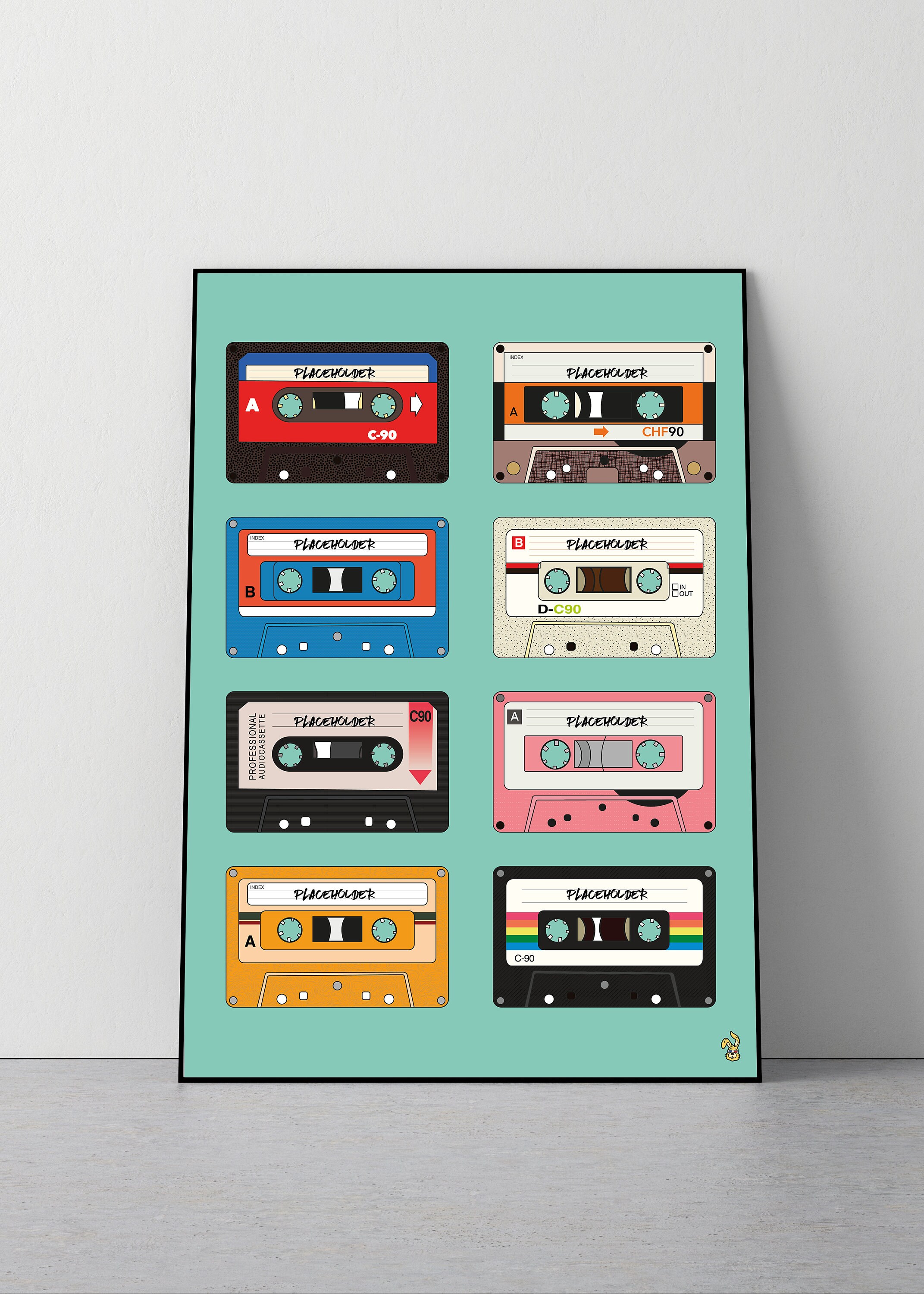 Personalised Cassette Tape Poster Custom Cassette Print Etsy